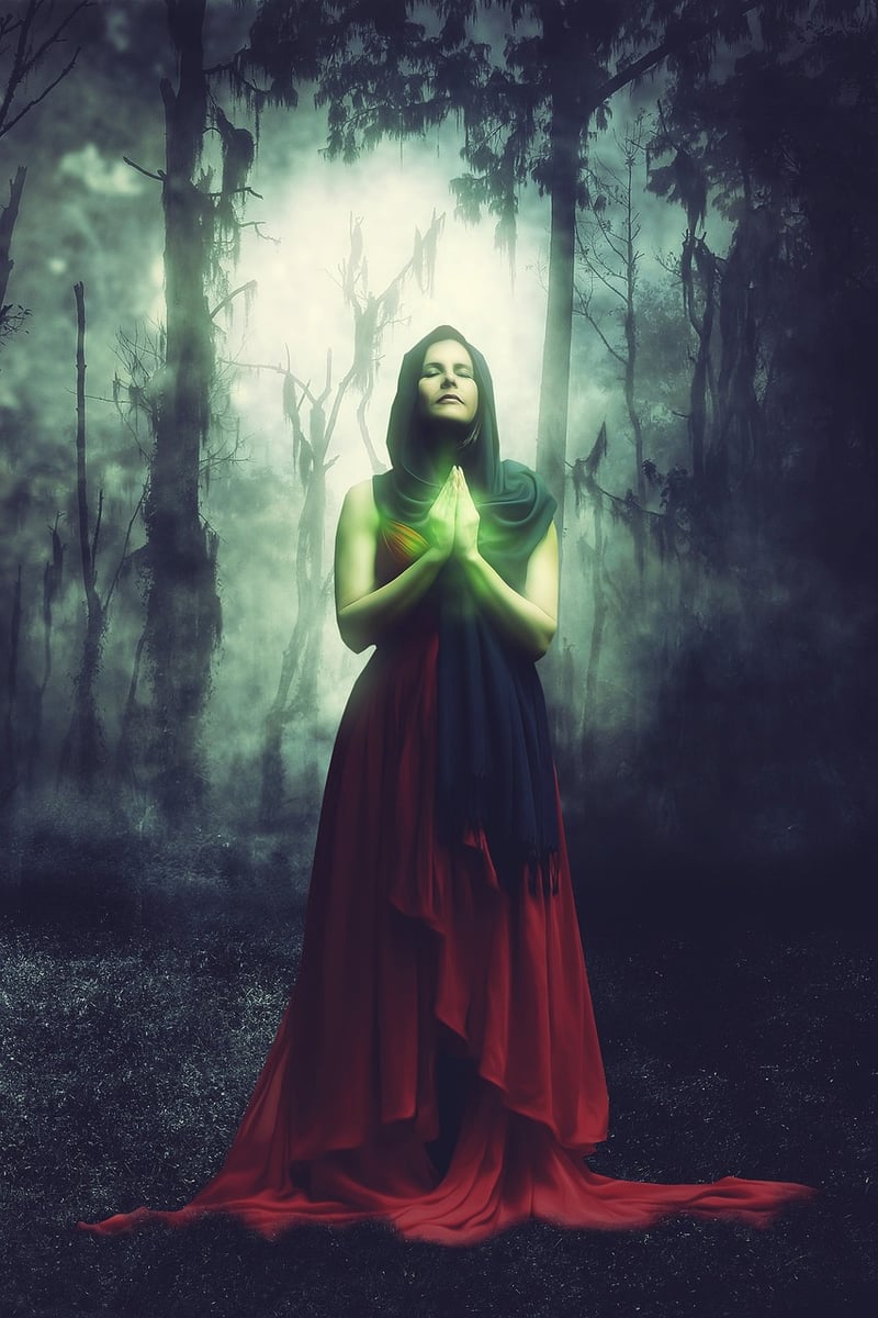Nymph in the forest